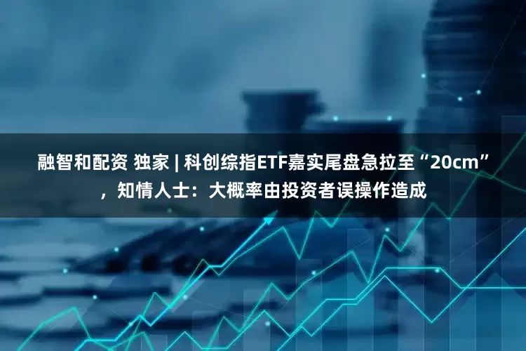 融智和配资 独家 | 科创综指ETF嘉实尾盘急拉至“20cm”，知情人士：大概率由投资者误操作造成